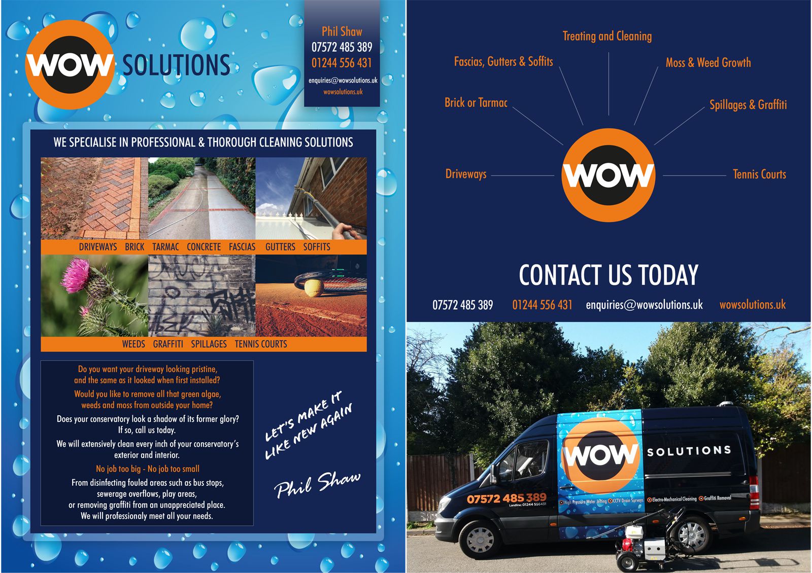 Flintshire Drain Clearance and Commercial Cleaning Services - Leaflet
